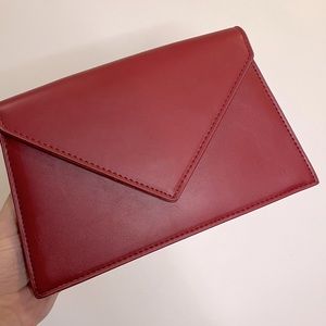 Envelope Handbag | Red Vegan Leather
